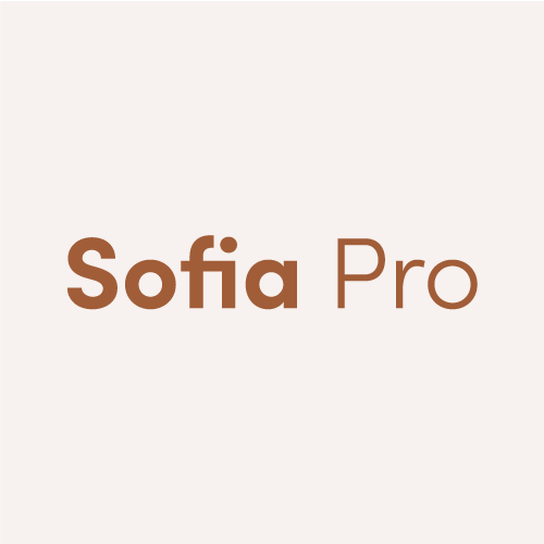 Sofia Pro ist eine Opentype Font